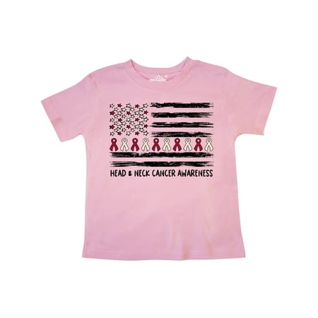 

Inktastic Head and Neck Cancer Awareness- Flag and Ribbon Gift Toddler Boy or Toddler Girl T-Shirt