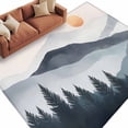 thumbnail image 2 of 5'x8' Area Rugs, Grey Orange Indoor Outdoor Area Rug for Living Room Bedroom, Modern Abstract Art Mountain Forest Washable Bathroom Rugs Kitchen Floor Carpet Mats Home Decor Aesthetic, 2 of 8