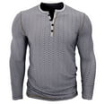 thumbnail image 2 of Mens Henley Shirt Gym Clothes Slim Fit T Shirt Workout Short/Long Sleeve Athletic Tshirt True Classic Casual Tee Pullover T-Shirt Tops, Gray&XL, 2 of 6