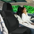 thumbnail image 3 of Universal Fit Car Seat Cover – Full Set of Automotive Car Seat Covers, Ultra-Modern Quilted Leatherette Seat Covers, Water-resistant Seat Protector for Cars, Trucks, SUVs and Vans, 3 of 10