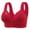 Red, variant on Bigersell Wireless Cami Bra Trendy Ladies Seamless Comfortable No Underwire Breathable Gathering Front Opening Buckle Bra Woman Underwear Convertible Bra Style F-645 Black XXL
