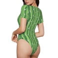 thumbnail image 2 of Kdxio Justaucorps à Manches Courtes Imprimé Cactus pour Femmes Col Rond Modal Doux Confortable Haut Aguichant-TTG, 2 of 7