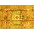thumbnail image 1 of Ahgly Company Machine Washable Indoor Rectangle Abstract Yellow Modern Area Rugs, 5' x 8', 1 of 4