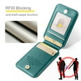 thumbnail image 6 of Allytechgroup Case for Google Pixel 6a with Detachable Cards Holder, RFID Blocking 2 In 1 Wallet Case with Kickstand Shockproof Back Cover Shell for Google Pixel 6a, Green, 6 of 8