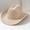 Beige, variant on Men's and women's soft felt western cowboy hat, simple plain casual hat, fashionable European and American style jazz hat
