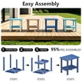 thumbnail image 6 of OTSUN Adirondack Outdoor Side Table, 16" HDPE Patio Side Table with Shelf, Weather Resistant Easy Maintenance for Backyard Pool Porch Garden & Lawn, 6 of 11