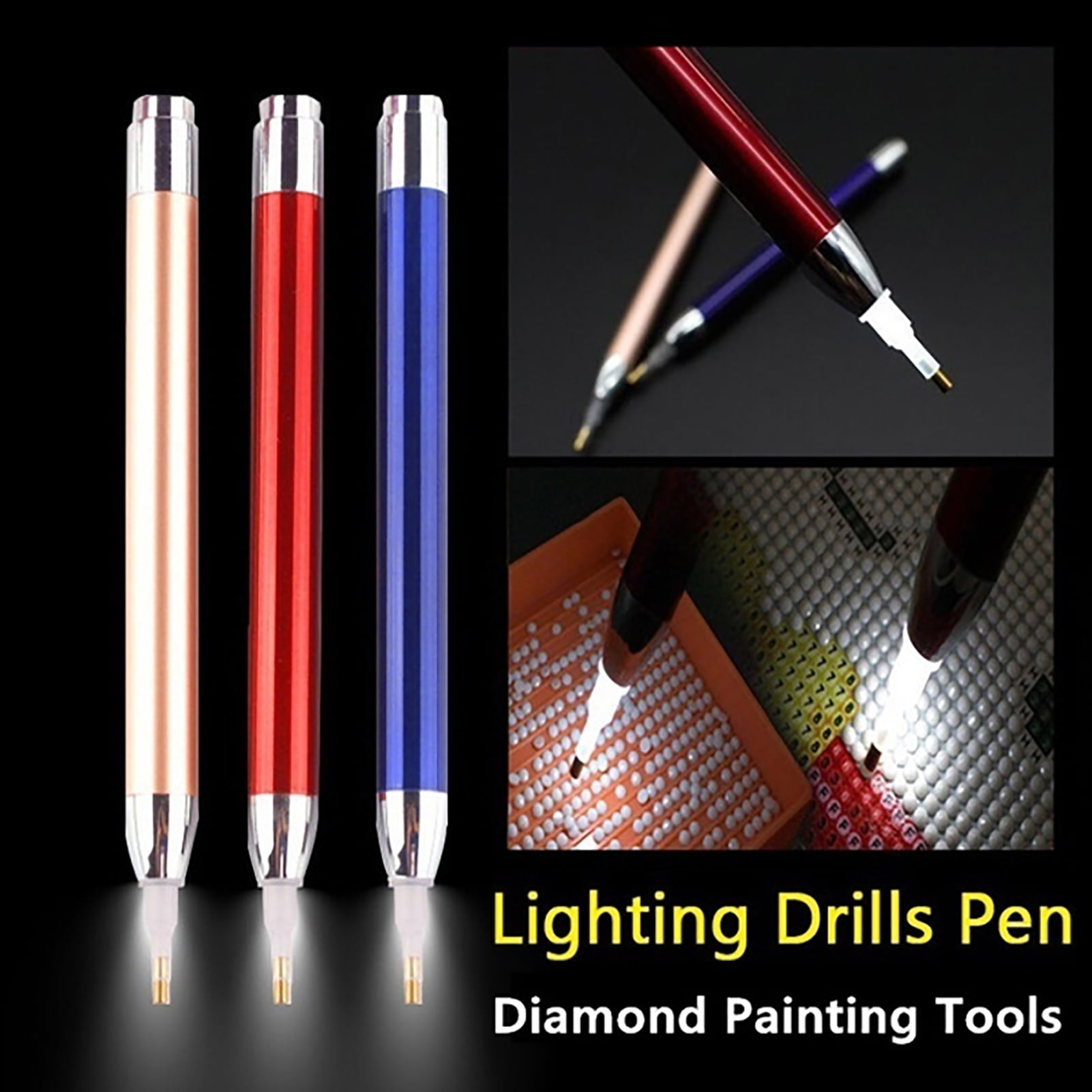 Diamond Painting LED Light Drill Pen Tool DIY Cross Stitch Embroidery Accessory