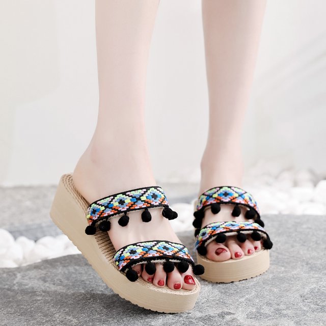 LEEy-World Pantoufles pour Femmes Sandales à Bout Rond Mode Amour Diamant Perle Pantoufles Chaussettes pour Femmes