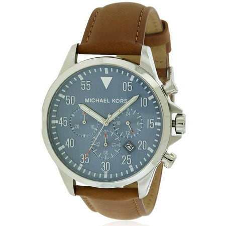 Michael Kors - Men's Light Brown Leather Strap Watch MK8490 - Walmart.com