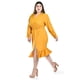 thumbnail image 2 of Vestido midi con abertura Roman Fashion /Tallas Extras, 4070 (Mostaza) amarillo 42, 2 of 5