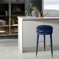 thumbnail image 2 of Meridian Furniture Coral Navy Velvet Counter Stool, 2 of 3