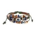 thumbnail image 4 of Pulsera de cuero trenzado Fernando PU ajustable tallada hueca estilo vintage, 4 of 8