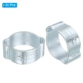 thumbnail image 3 of Uxcell 30 Pack 11-13mm Double Ear Hose Clamp, Galvanized Steel Crimp Rings, 3 of 6