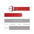 thumbnail image 4 of INSPIRE CHICWomen Faux Leather Belt, 1.0" Wide Casual Waist Belts with Silver Buckle for Jeans Pants Dresses 41.7x1.0" (LxW) Red, 4 of 6