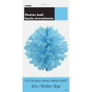 12" Flutter Light Blue Tissue Paper Ball