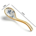 thumbnail image 3 of Kiibsot 4pcs Asian Soup Spoon Ceramic Ramen Spoons Korean Spoons Porcelain Japanese Soup Spoon for Ramen Noodles Pho Miso Dumpling, Curved Handle,6.3in, 3 of 6
