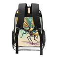 thumbnail image 2 of Zufioo Cartoon Dragonfly Art Print Transparent Backpack, 16-inch PVC Waterproof Schoolbag, Suitable for Campus Work and Travel, Unisex, 2 of 7