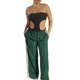 thumbnail image 5 of Lucakuins Pantalones casuales para mujer, cintura elástica con cordón, pantalones largos sueltos a rayas, ropa de calle Lucakuins  moda, 5 of 9