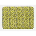 thumbnail image 1 of Flower Bath Mat, Narcissus Blooms Vintage Composition with Yellow Toned Background, Plush Bathroom Decor Mat with Non Slip Backing, 29.5" X 17.5", Pale Green Purple, by Ambesonne, 1 of 2
