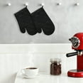 thumbnail image 3 of Unique Bargains Heat Resistant Cooking Gloves Thick Cotton Lining Black 10.6x6.7inch, 3 of 6