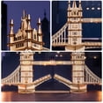 thumbnail image 4 of Kit de rompecabezas 3D de madera para manualidades ROBOTIME Tower Bridge con luz LED, 4 of 9