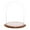 Oak Base, variant on Plymor 11.75" x 15" Glass Display Dome Cloche (no Base)