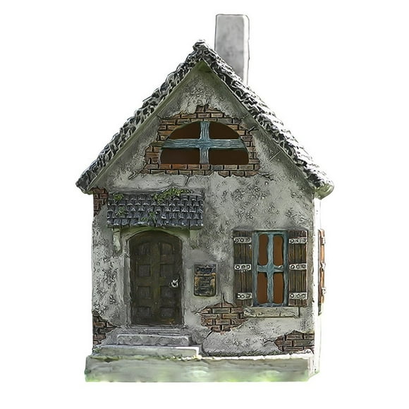CNKOO Garden House Status Resin House Ornament Waterproof Cottage Statue Lawn Decoration for Living Room Office Balcony Backyard