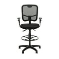 thumbnail image 2 of OFM Comfort Series Ergonomic Mesh Swivel Task Chair with Arms and Drafting Kit, Mid Back, in Black (130-AA3-DK-A05), 2 of 10