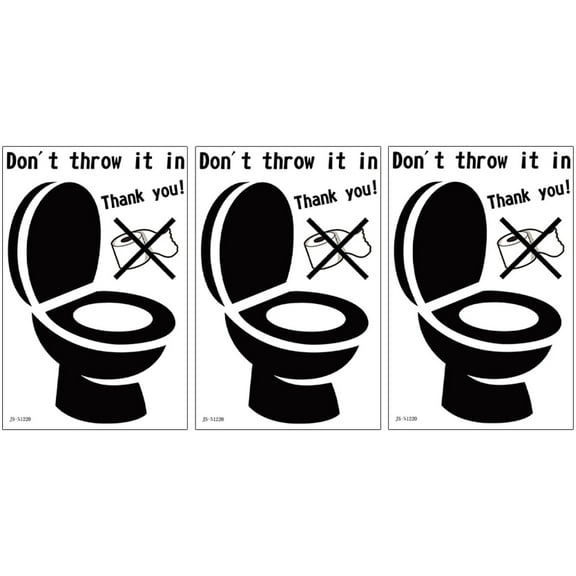 unbranded  3 Pcs Tear Bathroom Decor Toilet Sticker Public Decal Potty Lid