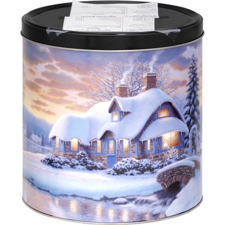 Signature Brands Christmas Popcorn Tin, 24 Oz.
