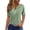 Green, variant on Floral Print Henley T-Shirt for Women, Short Sleeve V-Neck Button Top - Soft Summer Casual Tee with Slim Fit Army Green L
