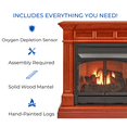 thumbnail image 5 of Duluth Forge Dual Fuel Ventless Gas Fireplace With Mantel - 32,000 BTU, Remote Control, Apple Spice Finish - Model# DFS-400R-2AS, 5 of 15