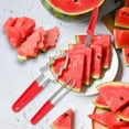 thumbnail image 4 of 3-in-1 Watermelon Fork Slicer Cutter, 2025 New Stainless Steel Fruit Cutter Summer Watermelon Cutter Slicer Tool, Dual Head Fruit Knives Kitchen Gadgets Watermelon Popsicle Cutter, 4 of 5