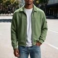 thumbnail image 5 of Jjayotai Men's Zip Up Jacket Collared Bomber Sleeve Pocket Utility Outerwear Casual Loose Fit Fall Winter Streetwear Ribbed Cuffs, 5 of 6