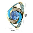 thumbnail image 4 of Deyuer Wristwatch Spiral Waterproof Round Rhinestone Braid Bangle Watch for Gift, 4 of 8