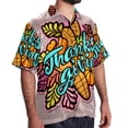 thumbnail image 2 of Thanksgiving Font Men's Short Sleeve Beach Button Down Casual Printed Summer Shirts - Unisex, 2 of 6