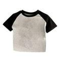 thumbnail image 1 of Zpanxa Girls Shirts Summer Color Matching All Match Short Sleeve Tee Bottoming Shirt With Polyester Spandex 5 Years, 1 of 3