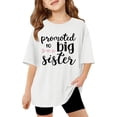 thumbnail image 2 of Girls T Shirts Baby Girl Promoted To Big Sister Short Sleeve Tee Girls Clothes White 13-14 Years, 2 of 7
