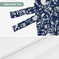 thumbnail image 6 of Navy Blue Boho Elk Tie Up Valance Curtains for Windows, Kitchen Curtains Window Shades, Middle Century Vintage Botanical Light Filtering Roman Curtain Valances for Bedroom/Bathroom/Cafe 54"x18", 6 of 9