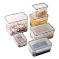thumbnail image 4 of MOPOOR Clear Food Storage Containers Set, Microwave and Freezer Safe, Plastic Food Storage Containers Set, Leakproof & Airtight Locking Lids Rectangular Tupperware,Microwave Dishwasher Freezer Safe, 4 of 8