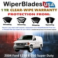 thumbnail image 2 of 2004 Ford E250 E-250 Super Duty Beam Wiper Blades Wipers w/1yr Warranty (Set of 2) (WiperBladesUSA), 2 of 5