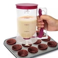 thumbnail image 2 of Hioecau Handheld Batter Funnel Separator BPA-Free Safe Materials Leak-Proof Sealing Precise Measurement 1-4 Cups Integrated Baking Funnel, 2 of 8