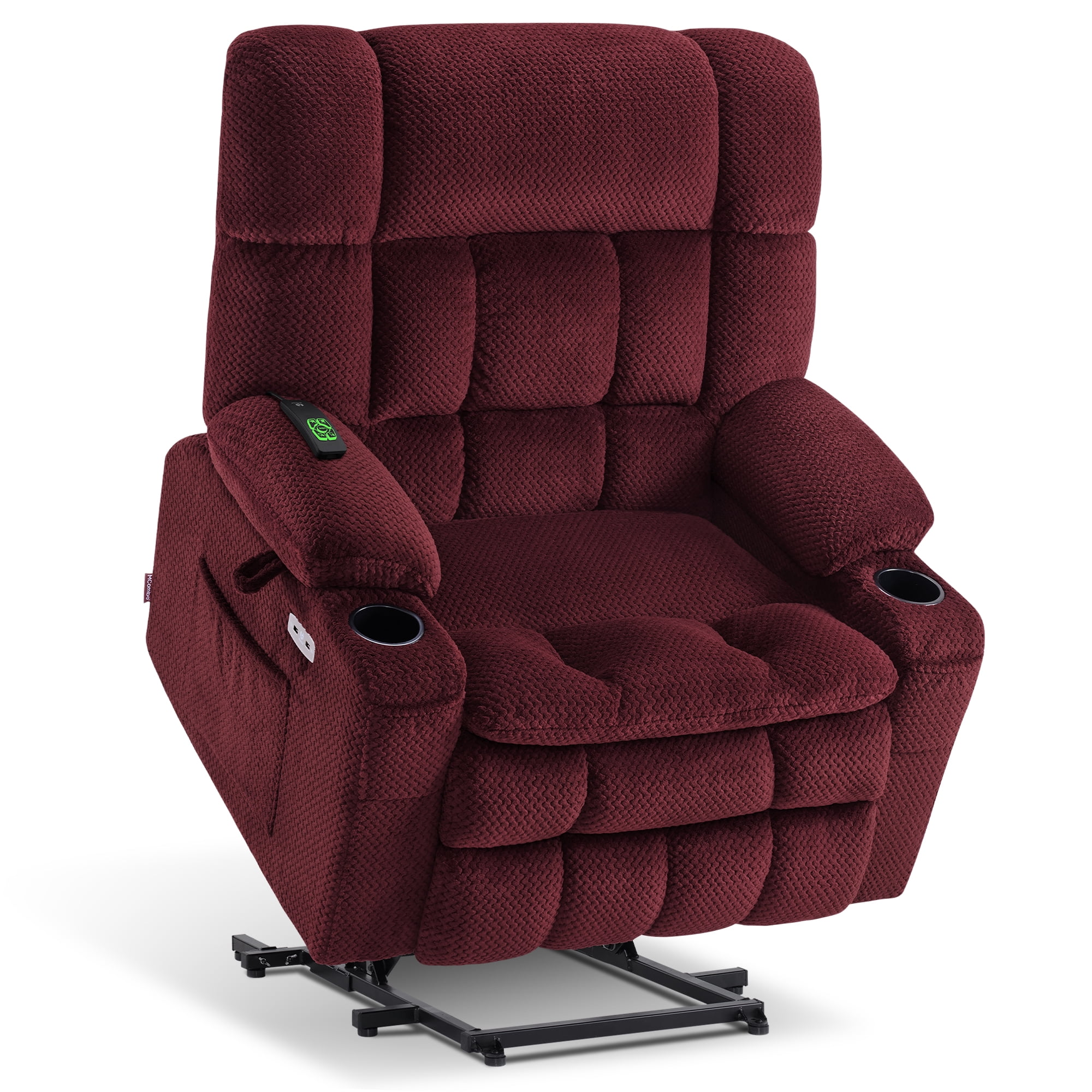 MCombo Extra Wide Dual Motor Power Recliner Lift Chair Infinite Position with Vibration and Heat for Elderly