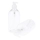 thumbnail image 5 of Botellas grandes con bomba para cosméticos, dispensadores vacíos de loción/champú para viajes (2 unidades, Bomba transparente, 5 of 9