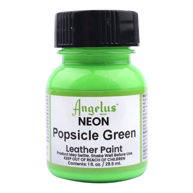 Pintura Para Cuero Neon 29.5Ml Popsicle Green Angelus