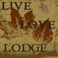 thumbnail image 2 of Greene, Taylor 20x20 Black Ornate Wood Framed with Double Matting Museum Art Print Titled - LIVE LOVE LODGE, 2 of 4