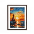 thumbnail image 3 of Sailboat and Sunset 5D Diamond Art DIY Paint with Full Drill Round Diamond Gems Painting by Number Kits for Adults Art Craft Home Wall Decor 15.8x19.8inch, 3 of 8
