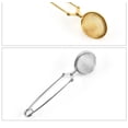 thumbnail image 5 of Paquete de 2 bolas de colador de malla para infusor de té de hojas sueltas de acero inoxidable con mango (oro + plata), 5 of 5