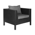 thumbnail image 3 of WestinTrends 4-Piece Outdoor Patio Modern Conversation Sofa Set with Back Cushions, Black/Gray, 3 of 17
