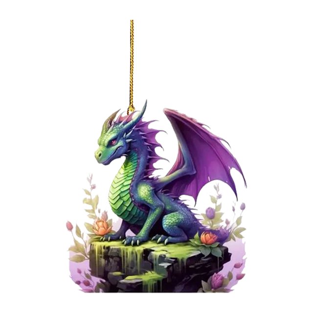 Less Than 5 Hangs 2D Flat Pendant Decorative Acrylic Decorative Pendant Auto Accessories Interior Rearview Cute Cartoon